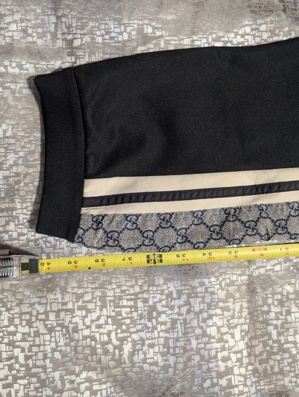 Gucci Technical Jersey GG Monogram Logo Side Ribbon Jogging Pants Men's - Small